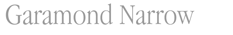 Garamond Narrow